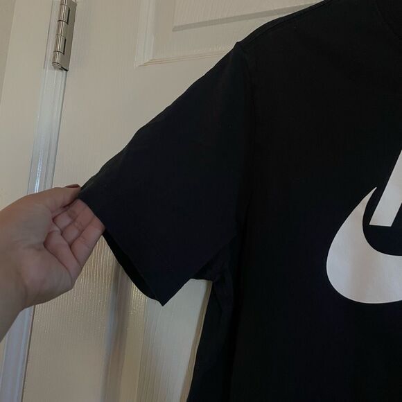 Nike Large Original Tee Short Sleeve Crew Neck Black White - Picture 4 of 6